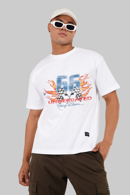 66 URC Racing White Oversized T-shirt Men