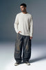 Baggy Cargo Jeans for Men in Dark Grey Wash — Full Length Streetwear Fit | Underrated Club
