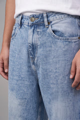 Light Wash Indigo Baggy Fit Jeans