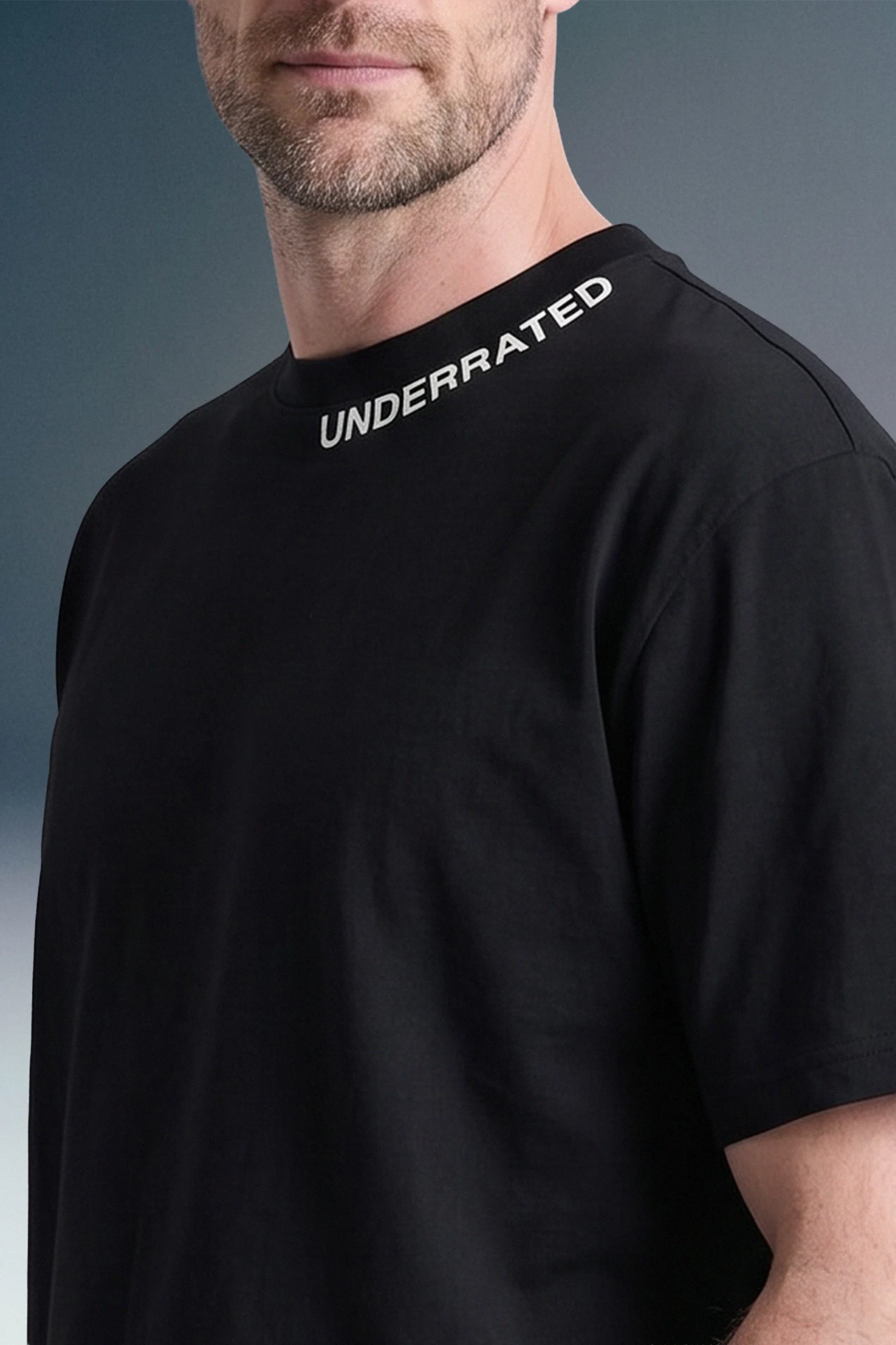 Underrated Curve Black Regular Fit T-shirt