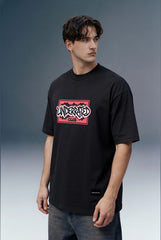 Underrated Graffiti Black Oversized T-shirt