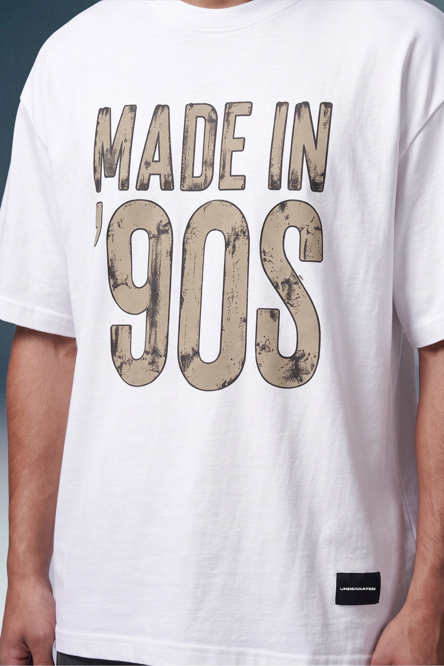 Made in 90s Graphic White Oversized T-shirt