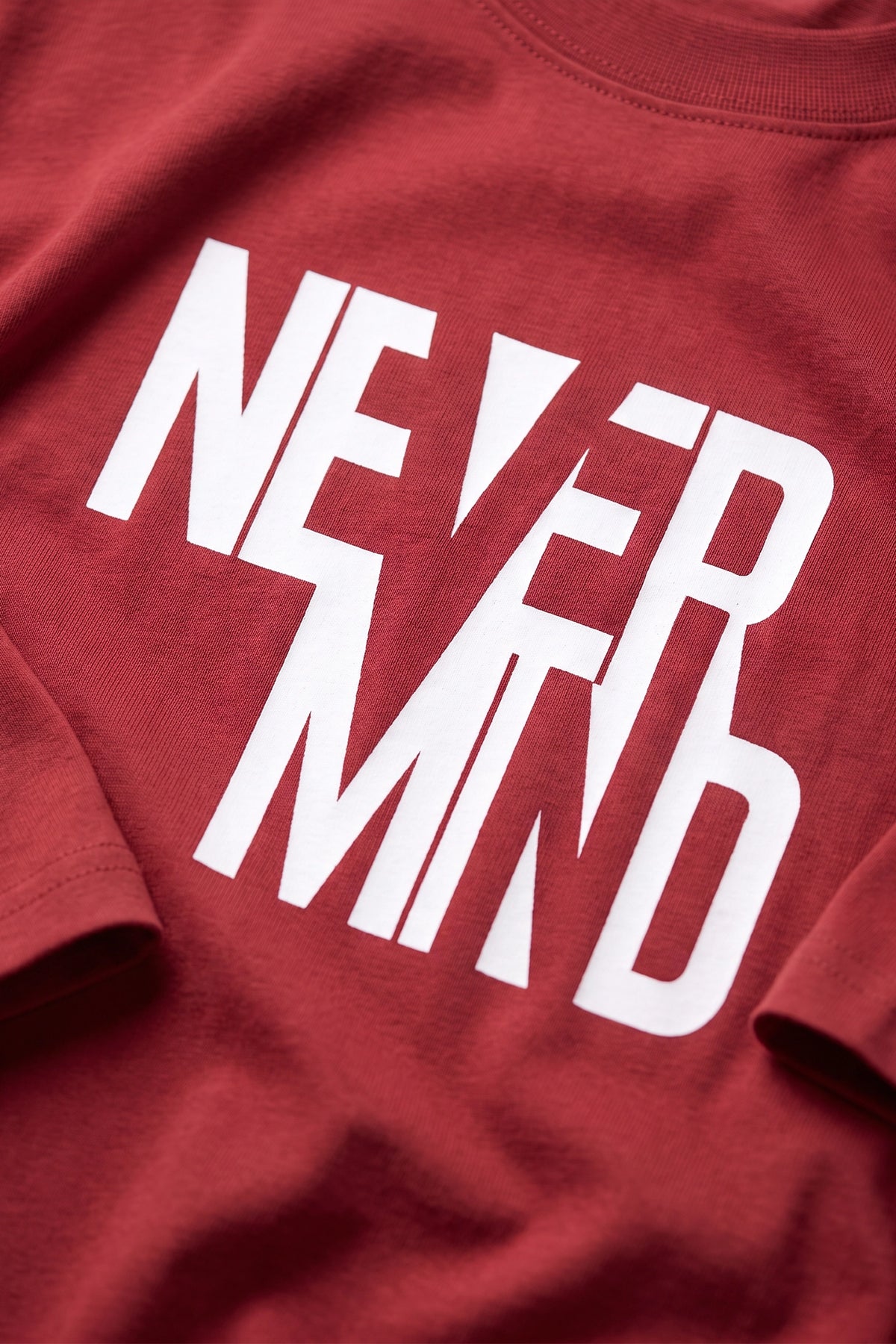 Never Mind Red Oversized Fit T-shirt