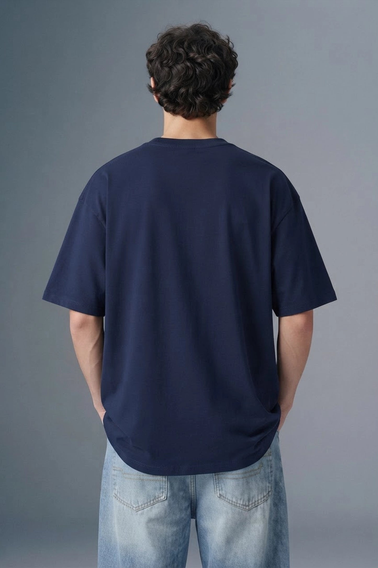 Underrated Pendant Navy Oversized T-shirt