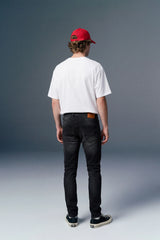 Black Mid Rise Men's Slim Fit Jeans