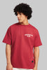 Mic Drop 99 Red Oversized Fit T-Shirt Men Pic 2