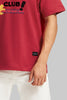 Art Meets Fashion Red Oversized Fit T-Shirt Men Pic 2