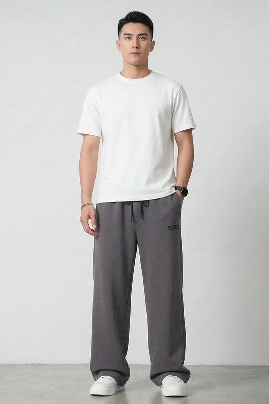 Ash Grey Cotton Joggers