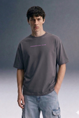 Core club Grey Oversized T-shirt Men