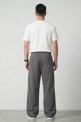 Ash Grey Cotton Joggers