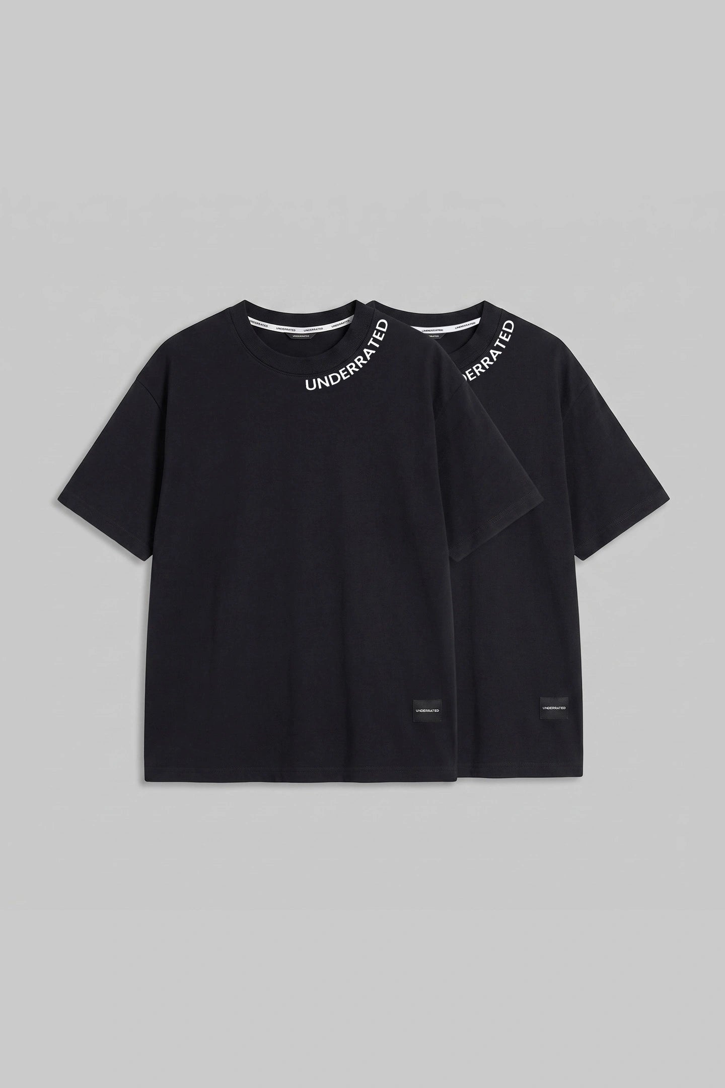 Pack of 2 Underrated Curve Black Oversized Fit T-Shirts