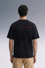 Men's Black Oversized T-Shirt — Back View | Relaxed Streetwear Fit | Underrated Club
