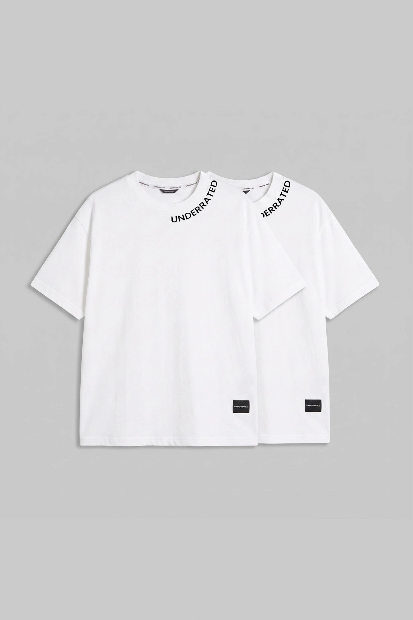 Pack of 2 Underrated Curve White Oversized Fit T-Shirts