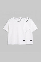 Pack of 2 Underrated Curve White Oversized Fit T-Shirts