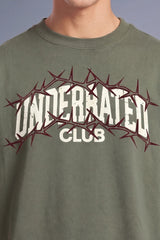 Barbed Wire Olive Oversized Long Sleeve T-shirt