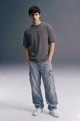 Core club Grey Oversized T-shirt Men
