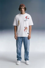 Dragon White Oversized T-shirt Men