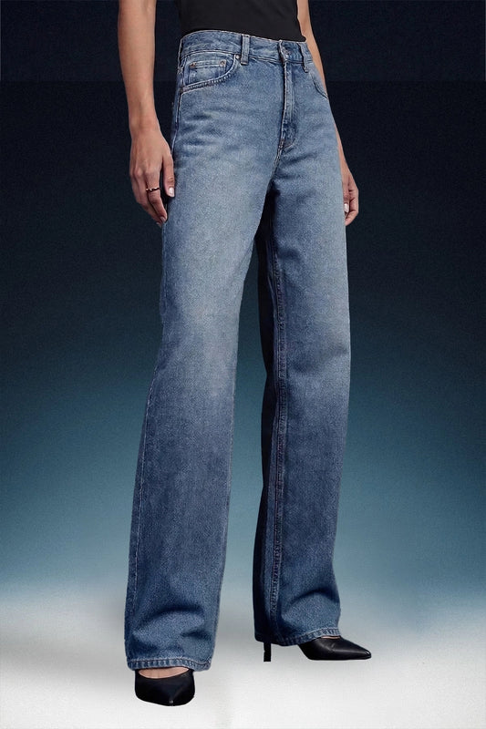Blue High Rise Bootcut Women Jeans