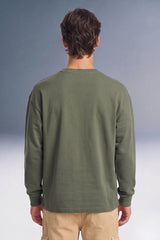 Character Olive Oversized Long Sleeve T-shirt