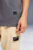 Dark Grey Oversized T-Shirt Patch Detail | Premium Cotton Streetwear | Underrated Club India
