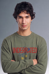 Safety Pin Olive Oversized Long Sleeve T-shirt