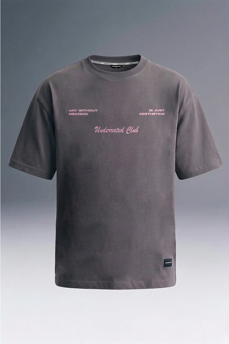 Aesthetic Logic Grey Oversized T-shirt Men
