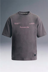 Aesthetic Logic Grey Oversized T-shirt Men