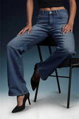 Blue High Rise Bootcut Women Jeans