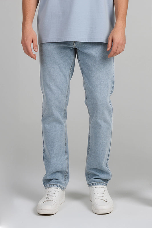 Sky Blue Low Rise Men's Slim Fit Jeans