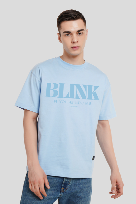Blink Sky Blue Oversized T-shirt Men