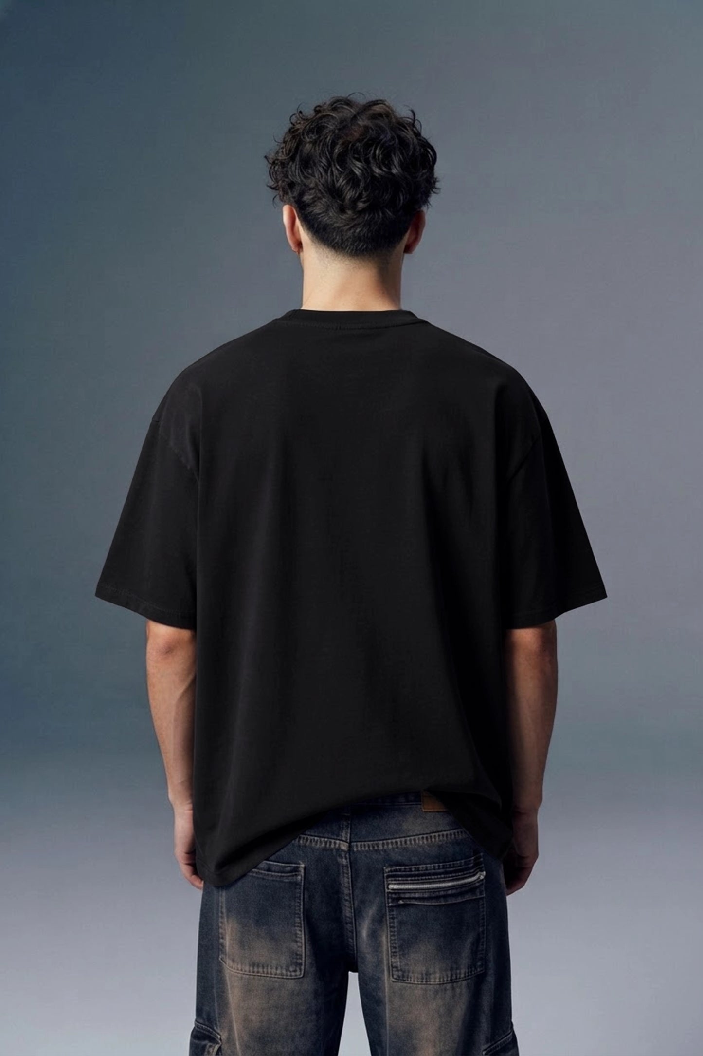 Underrated Graffiti Black Oversized T-shirt