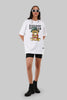 Badass Teddy White Oversized Fit T-Shirt Women