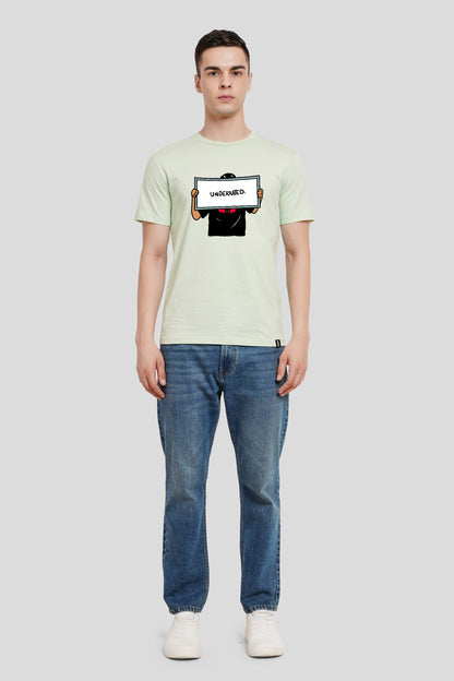Be Underrated Pastel Green Printed T-Shirt