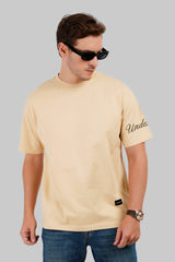 Break Norms Beige Oversized Fit T-Shirt Men Pic 2