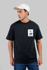 Unfold Your Cards Black Oversized Fit T-Shirt Men Pic 1