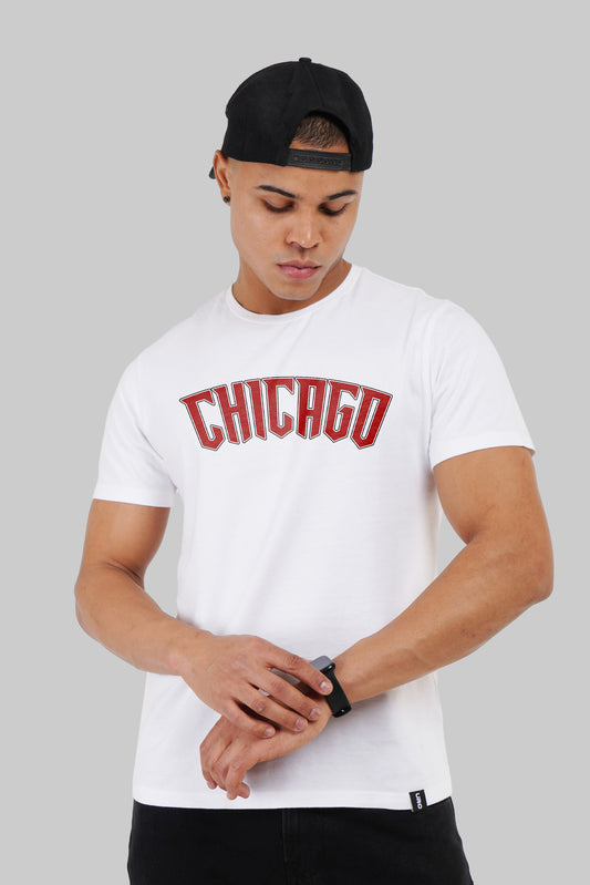 Chicago White Regular Fit T-Shirt Men