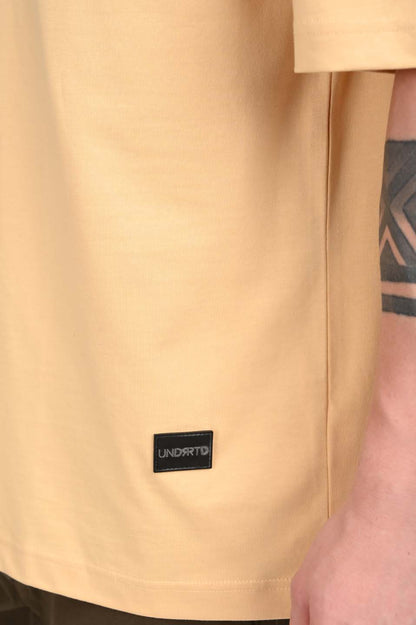 Tropical Beach Legacy Beige Baggy Fit T-Shirt Men Pic 4
