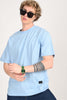 Anchor Sky Blue Oversized Fit T-Shirt Men Pic 2