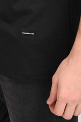 World Tour Stamps Black Oversized Fit T-Shirt Men Pic 4