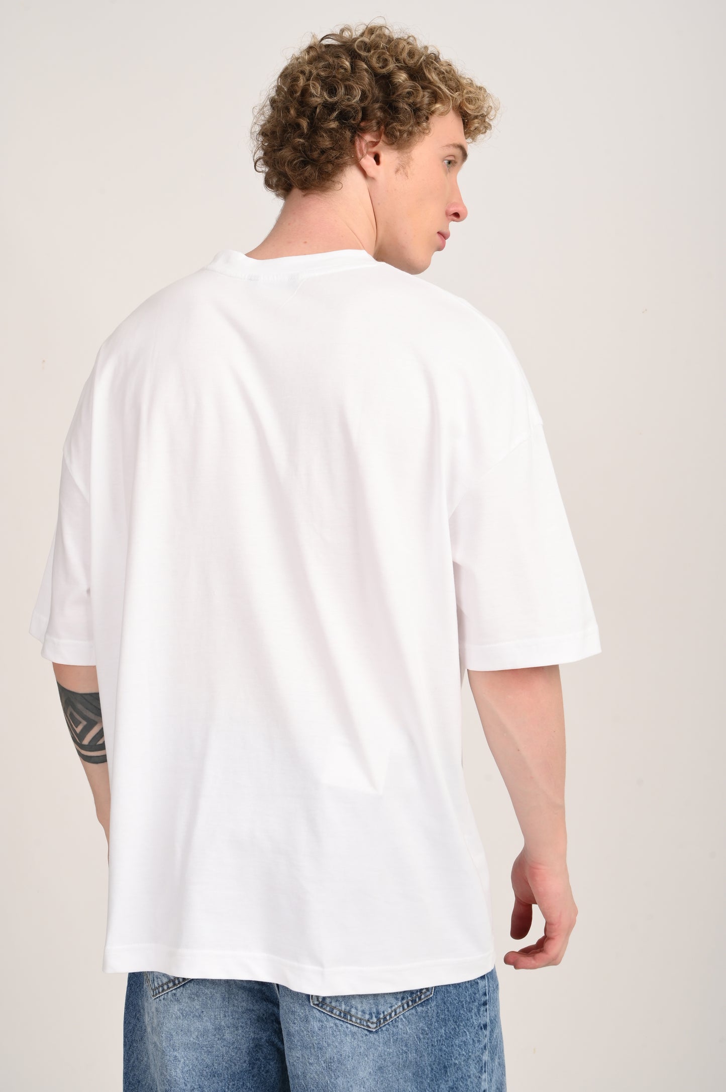 Stop Making Sense White Baggy Fit Graphic T-shirt Men