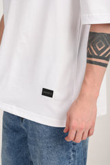 Dramatic Episode White Oversized T-shirt Men