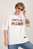 Visit LA White Baggy Fit T-Shirt Men Pic 1