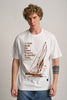 Coastal Leisure White Oversized Fit T-Shirt Men Pic 1