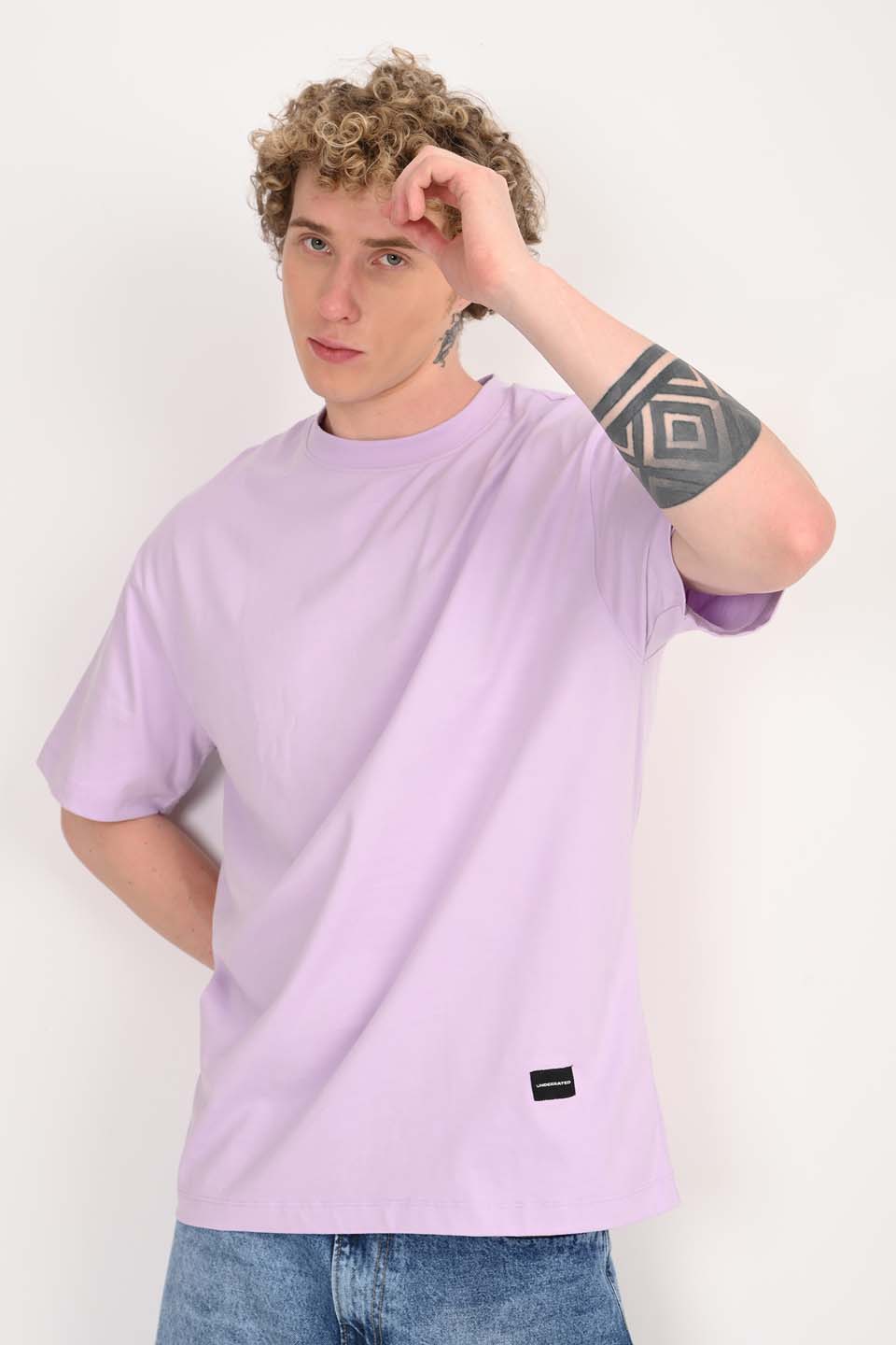 Pack of 3 Oversized T-shirts - Blue/Lilac/Red