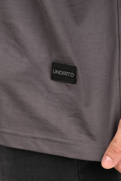 Wander Postcard Dark Grey Baggy Fit T-Shirt Men Pic 4