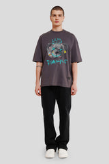 Done With It Dark Grey Printed T-Shirt