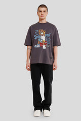 Lil' Bear, Big Dreams Dark Grey Printed T-Shirt