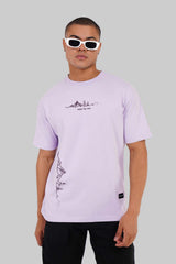 Enjoy Now Lavender Oversized Fit T-Shirt Men Pic 1