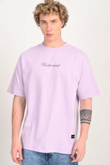 Redefining Style Lavender Oversized Fit T-Shirt Men Pic 2