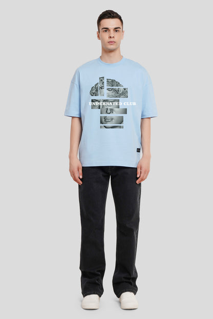 Eternity New Powder Blue Baggy Fit T-Shirt Men